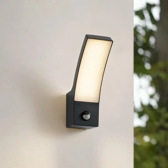 Aplique LED para exterior Ilvita de Lindby, sensor, antracita, IP54