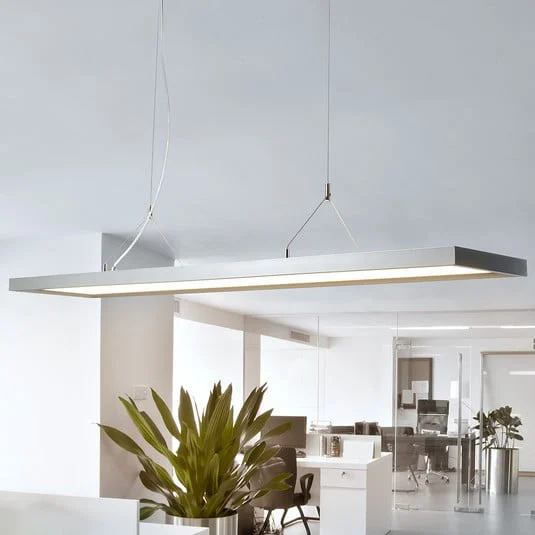 Arcchio lámpara colgante LED Dorean, plata, metal, 120cm