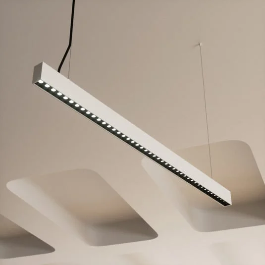Arcchio lámpara colgante LED de oficina Jolinda slim, metal, arriba/abajo