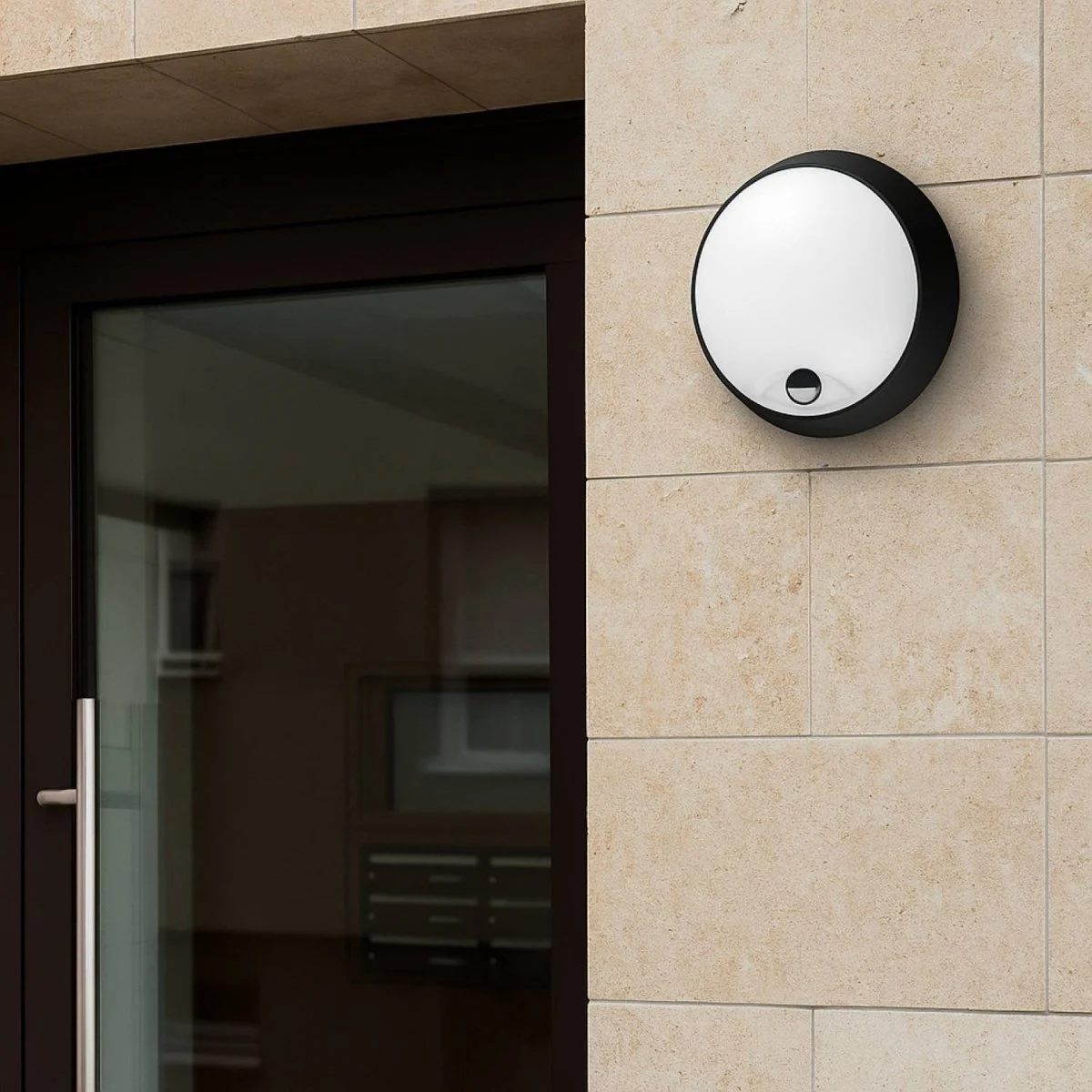 Plafón LED exterior redondo con sensor PIR - 15W - CCT - IP65
