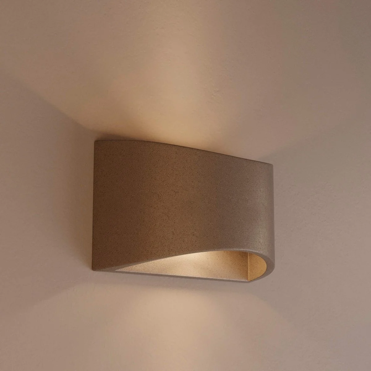 Aplique de pared concreto "Raquel" - Up & down - 1 x G9