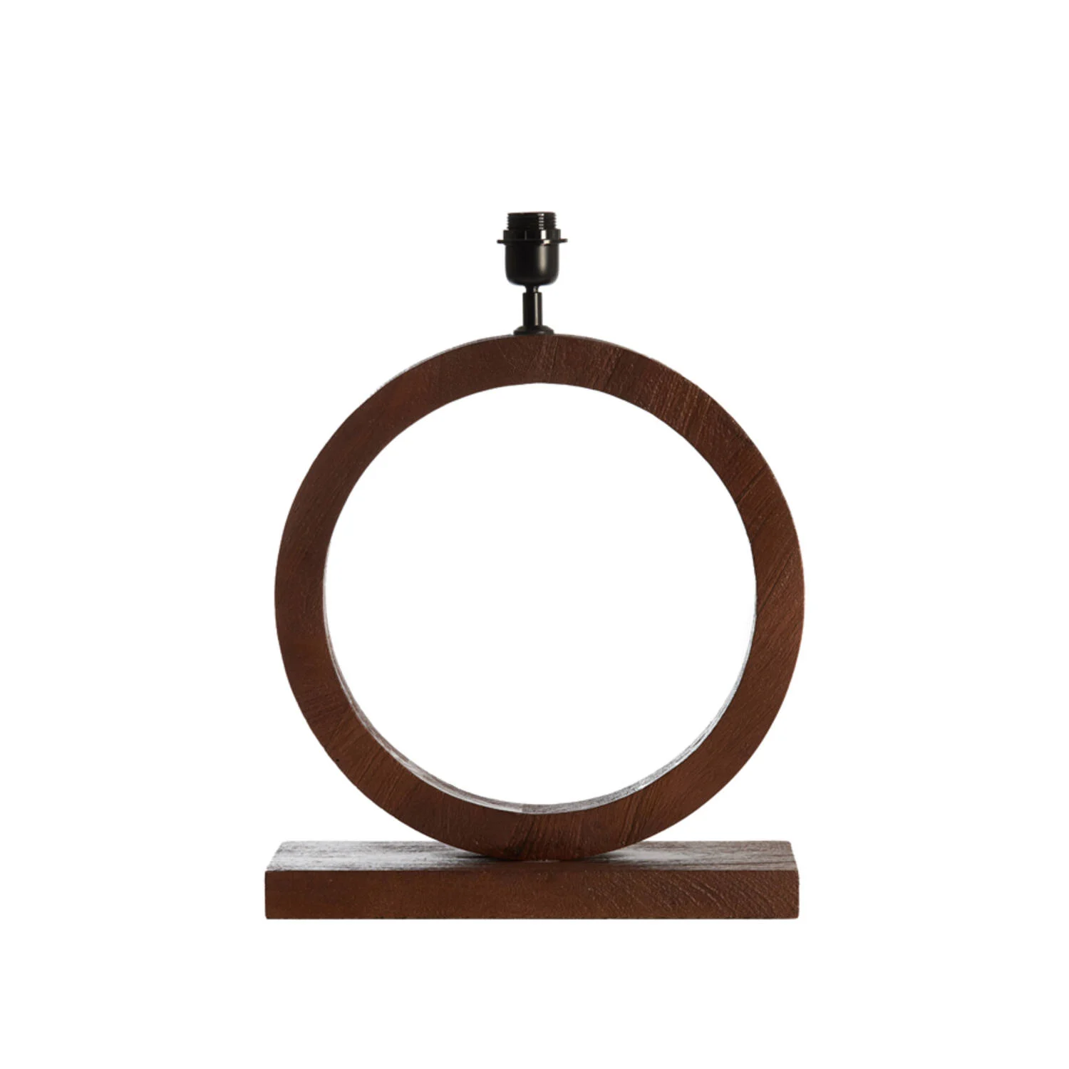 Base de lámpara redonda de diseño en madera Light & Living Tinar