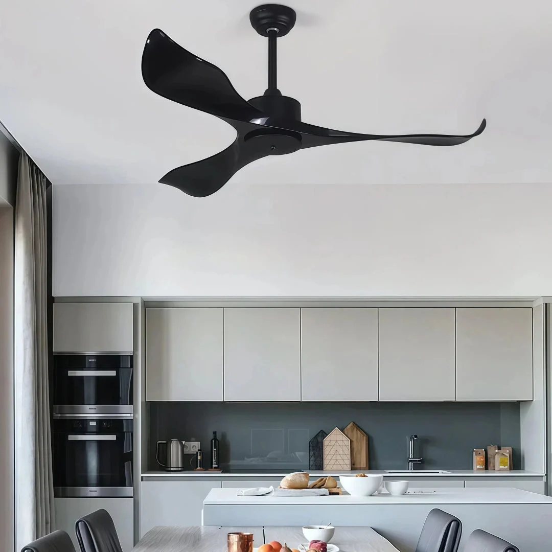 Ventilador de techo sin luz con mando a distancia reversible para comedor