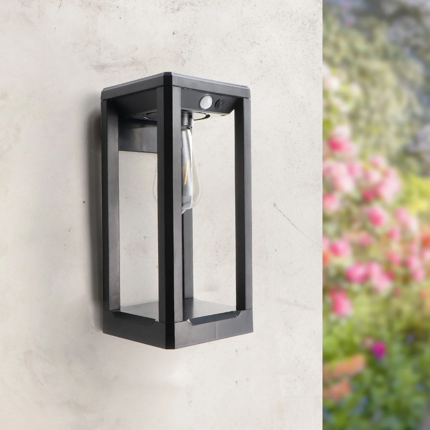 Aplique LED Solar Negro Delhi IP54 2.5W