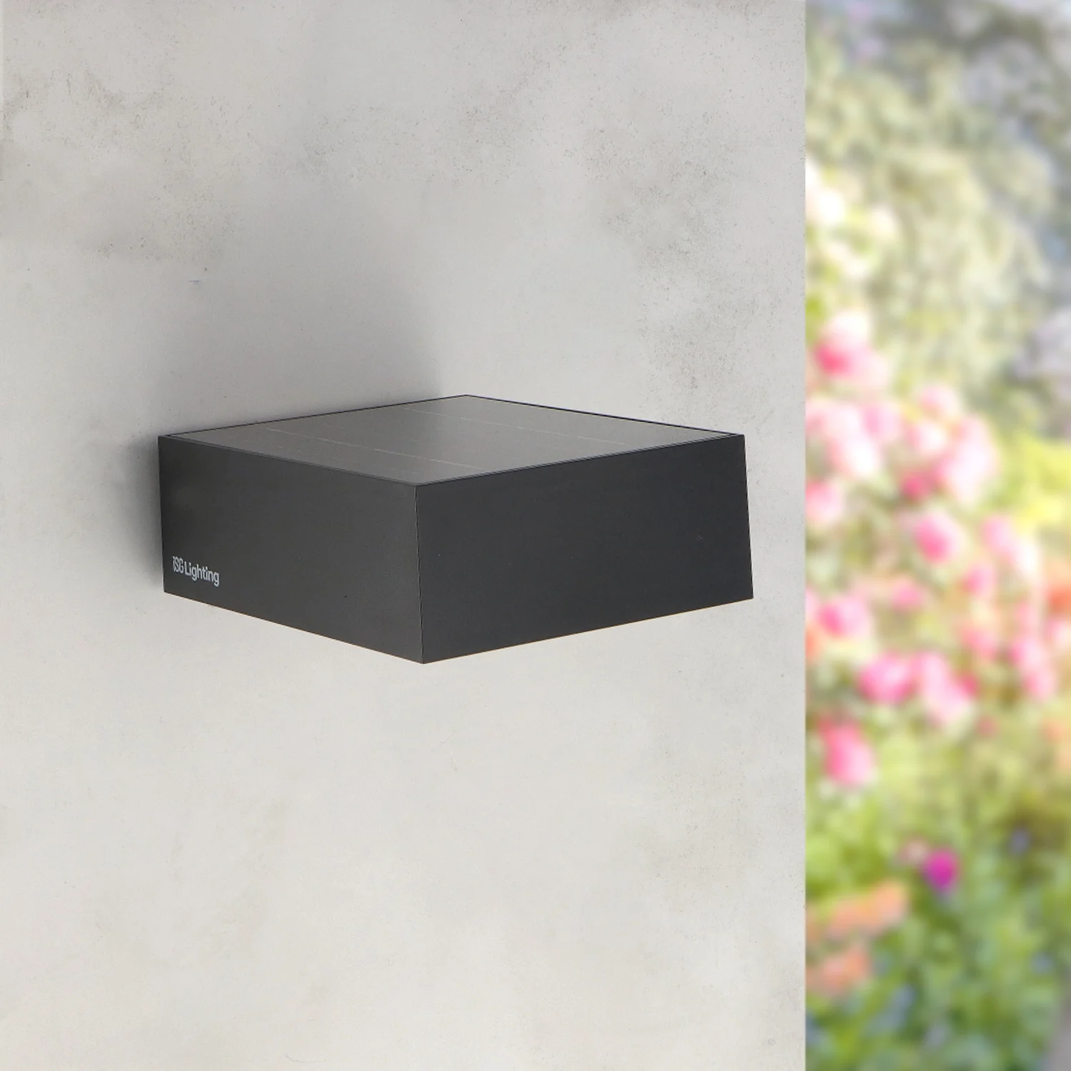 Aplique LED  Solar Black Bin IP65 Sensor Crepuscular / Sensor de movimiento