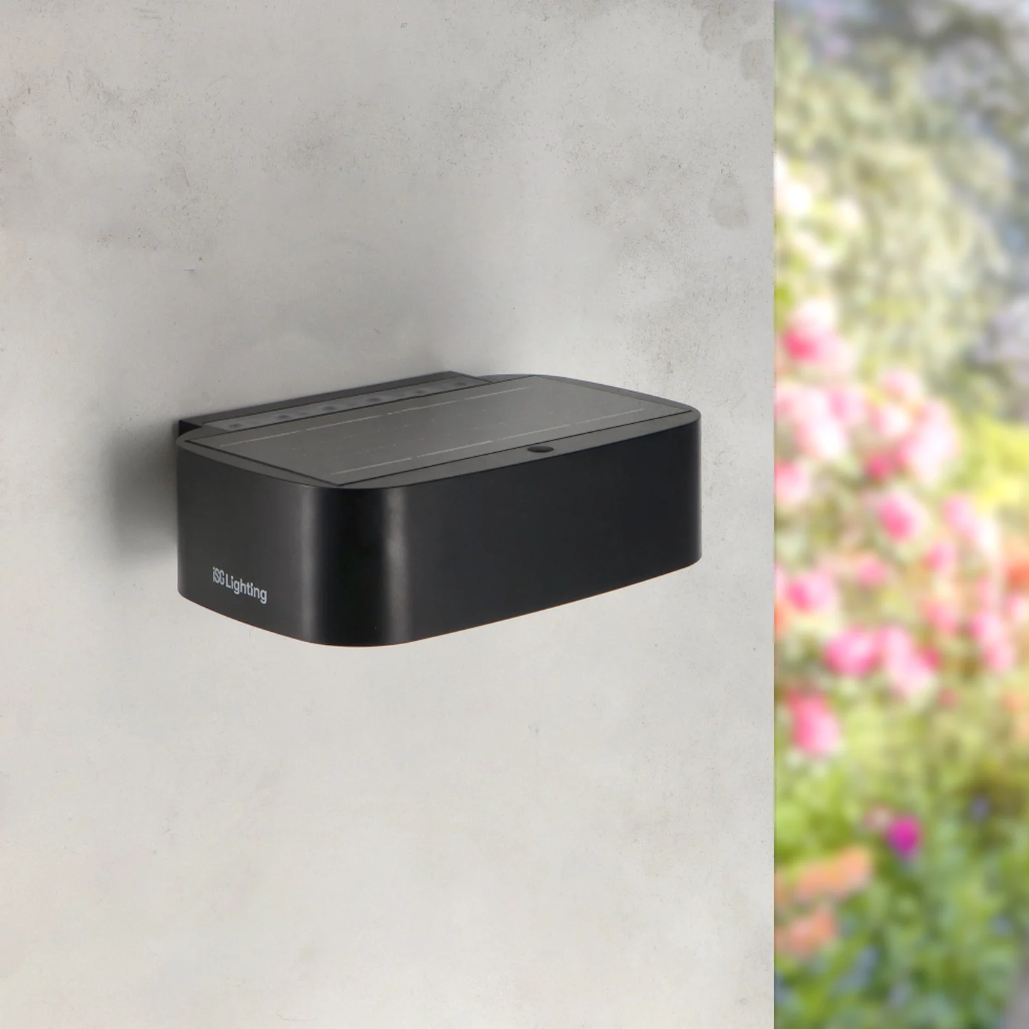 Aplique LED  Solar Black Plit IP65 Sensor Crepuscular