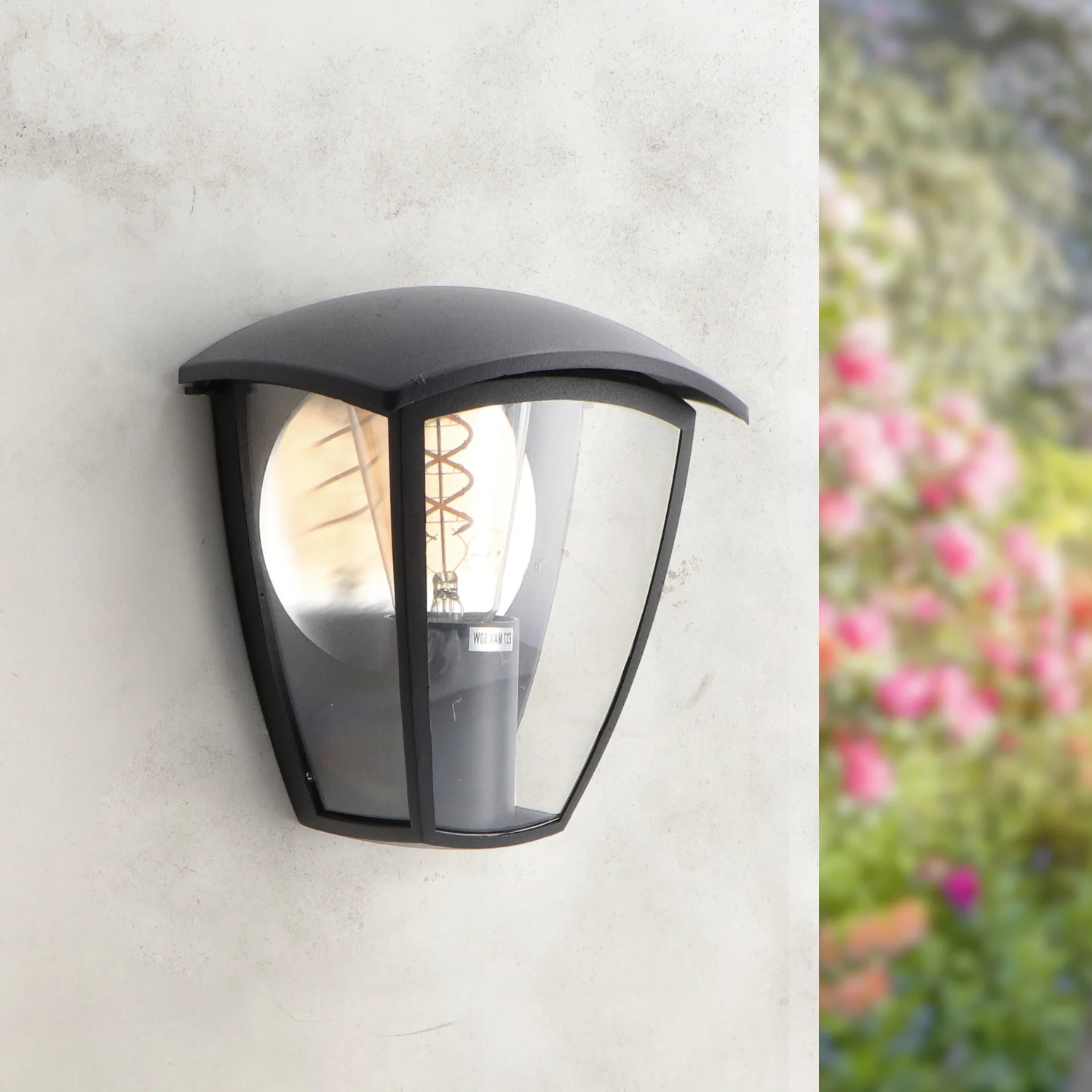 Aplique de Pared Ronse Plus Negro 1XE27