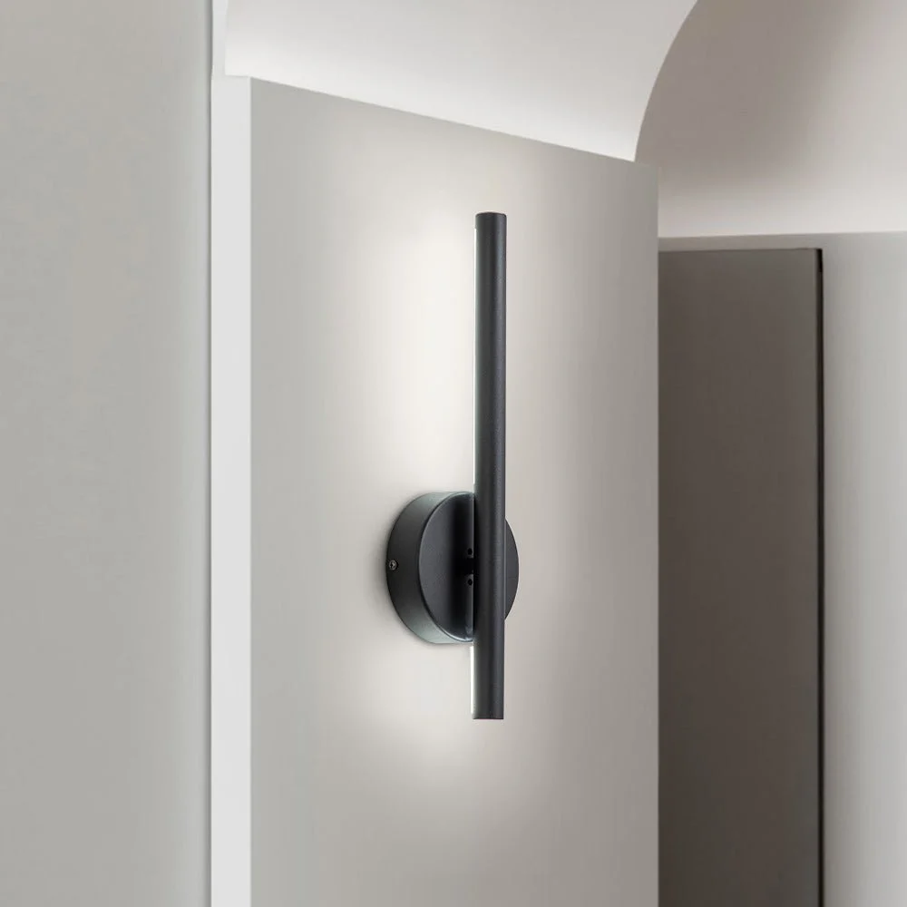 Crilen - Aplique de Pared LED Minimalista Negro con Brazo Ajustable para Dormitorios y Baños - Iluminación Moderna y Eficiente