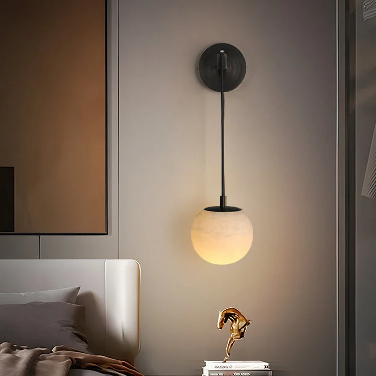 Yureli - Aplique de Pared Minimalista de Madera y Vidrio con Luz LED para Dormitorio y Sala - Diseño Elegante y Moderno
