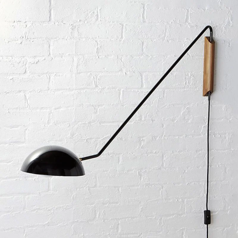 Valumi - Aplique de Pared Moderno de 1 Foco en Negro y Latón para Dormitorio - Diseño Elegante y Fácil Instalación