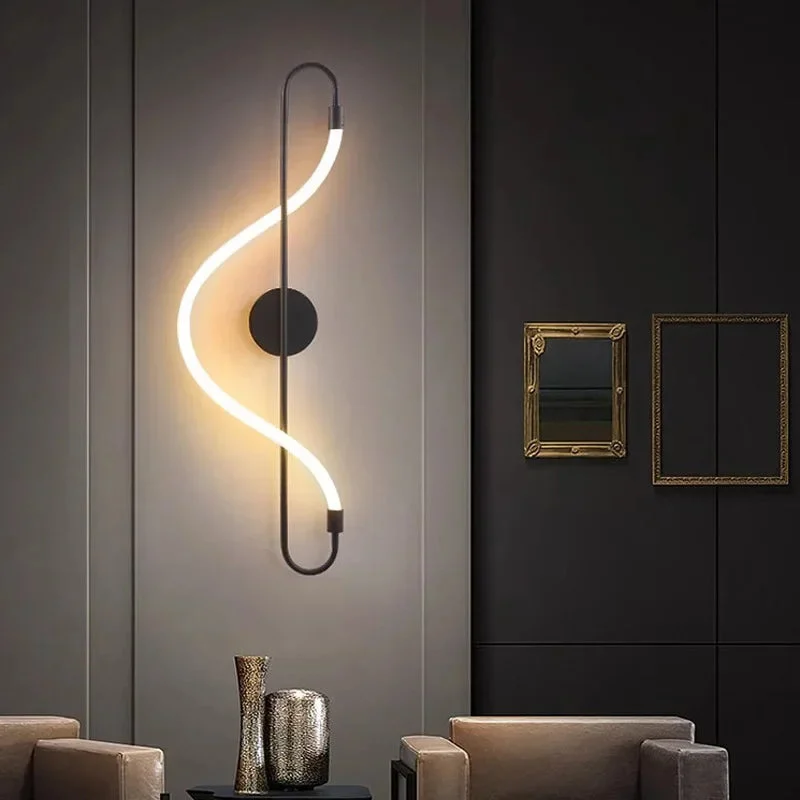 Noreza - Aplique de Pared Moderno de Hierro con Luz LED Cálida - Diseño Elegante y Minimalista