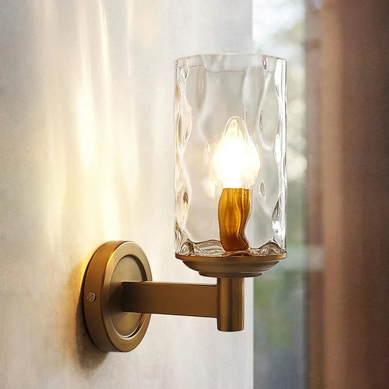 Zoreya - Aplique de Pared Vintage con Pantalla de Vidrio - Diseño de Medio Siglo - Ideal para Dormitorio y Salones - Metal en Acabado Bronce