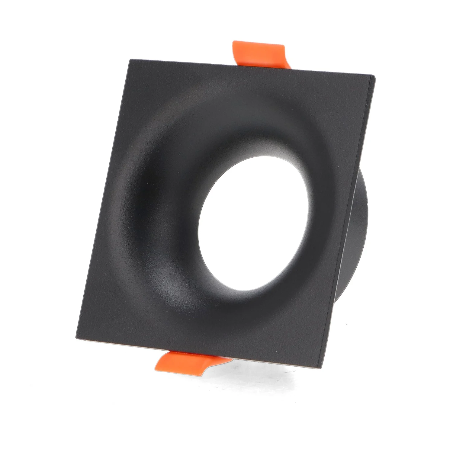 Aro Fijo Cuadrado Negro Serie Infinity Para GU10/MR16 IP20