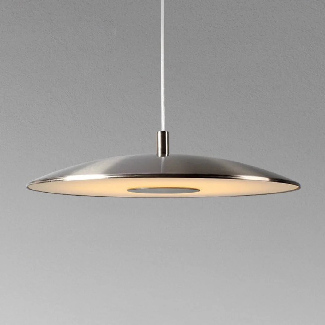 Sica - Lámpara Colgante LED Moderna de Hierro Níquel para Techo - Iluminación Decorativa para Interiores