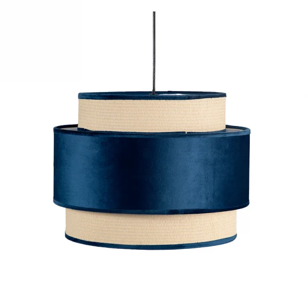 Lámpara Colgante Azul   Textil 1xE27