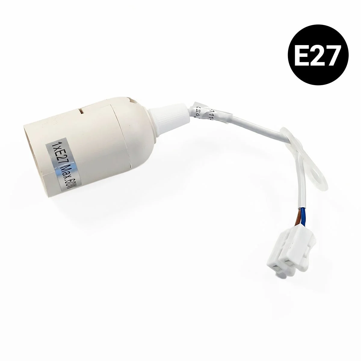 Casquillo E27 con conector rápido - Ideal para obras