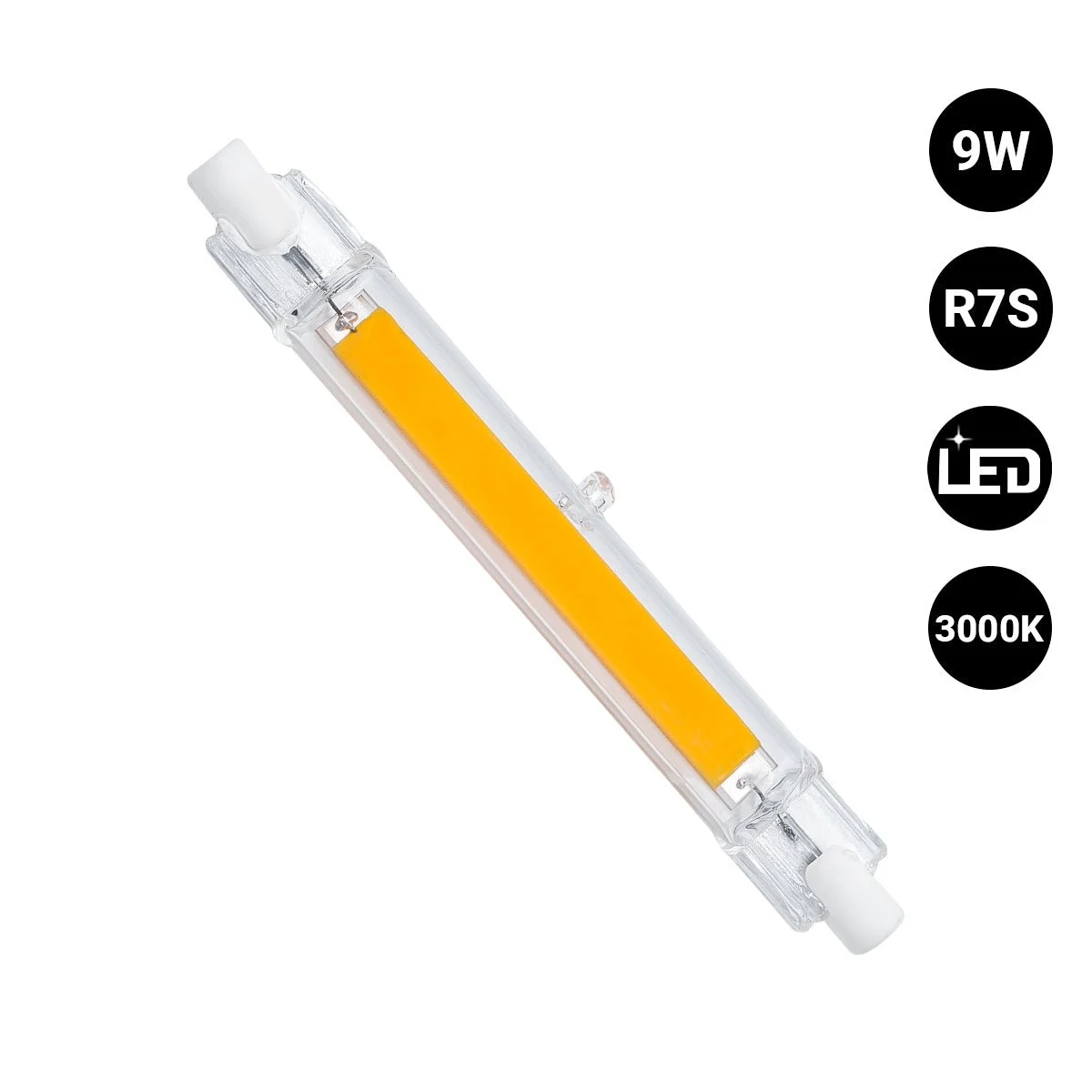 Bombilla LED COB - R7S - 118mm - 1000lm - 9W