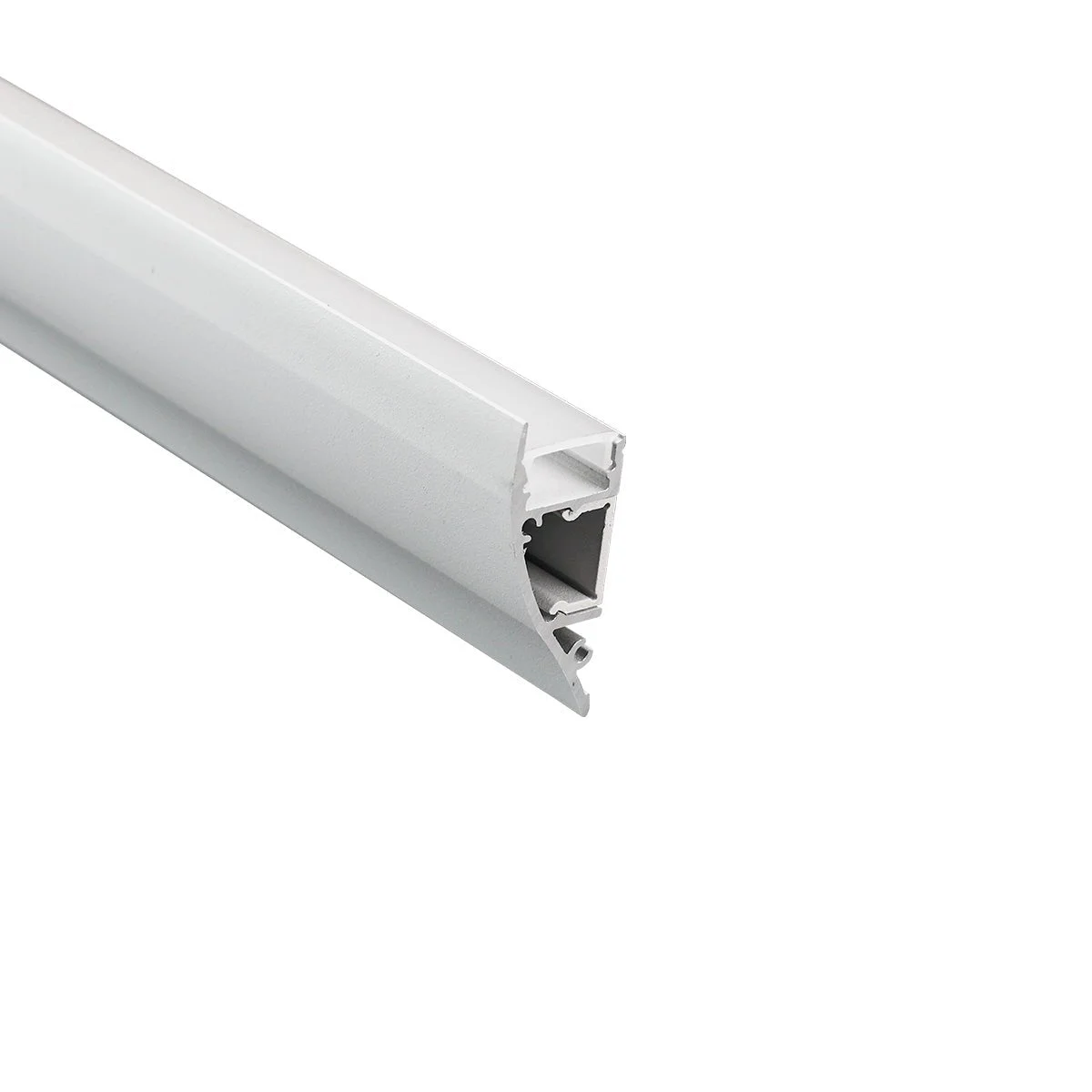Perfil de aluminio para tira LED - Bañador de pared - Kit completo - 18x44mm - 2 metros