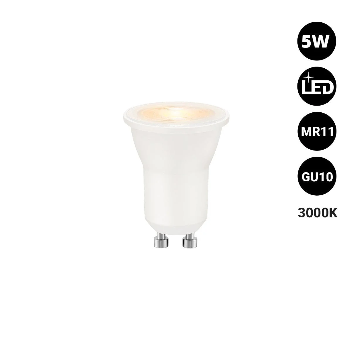 Mini Bombilla LED - MR11 GU10 - 5W - 45º