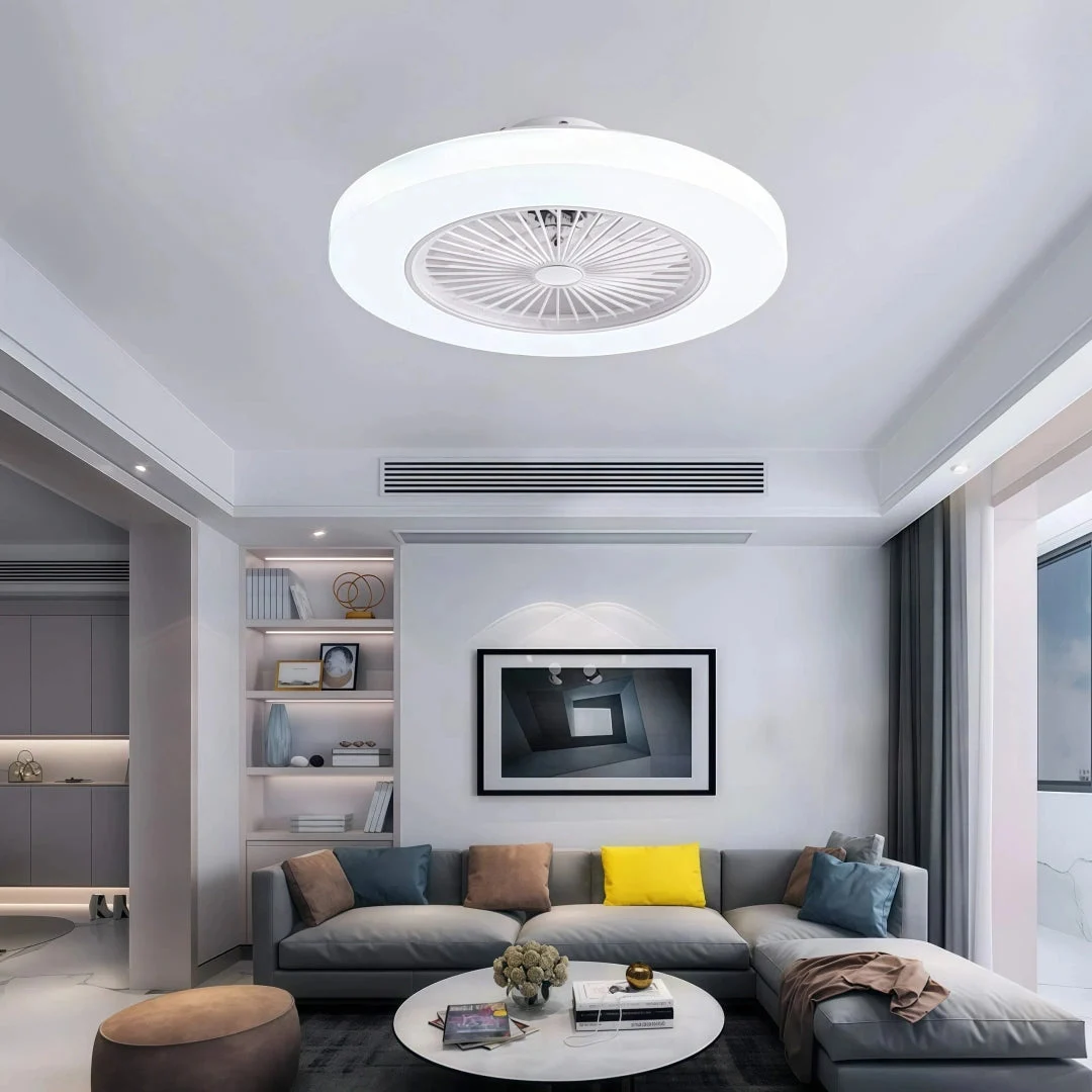 Ventilador de techo sin aspas con luz LED blanco Ø58 cm para dormitorio