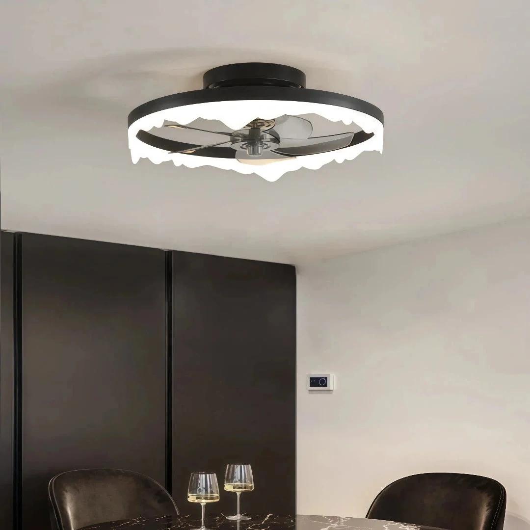 Ventilador de techo silencioso con luz LED regulable y diseño moderno Ø50 cm