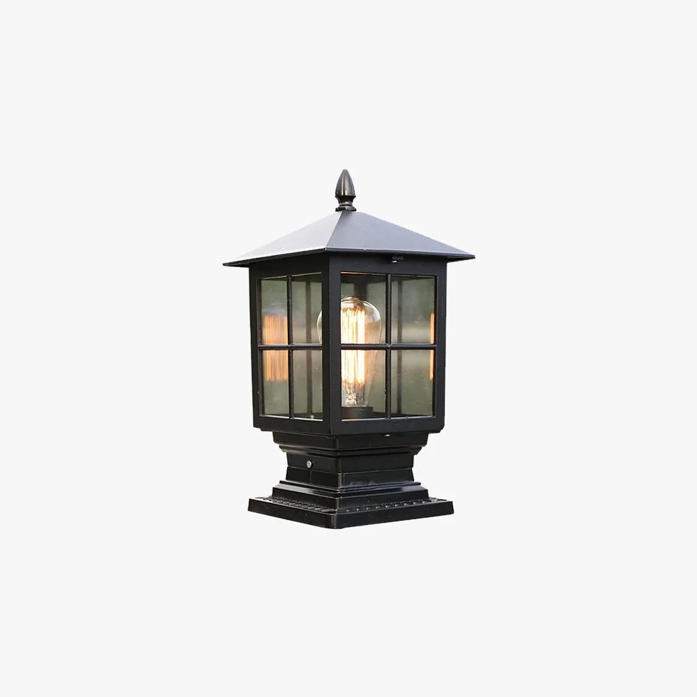 Ray Moderno Cuadrado Metal Vidrio Lámpara Exterior