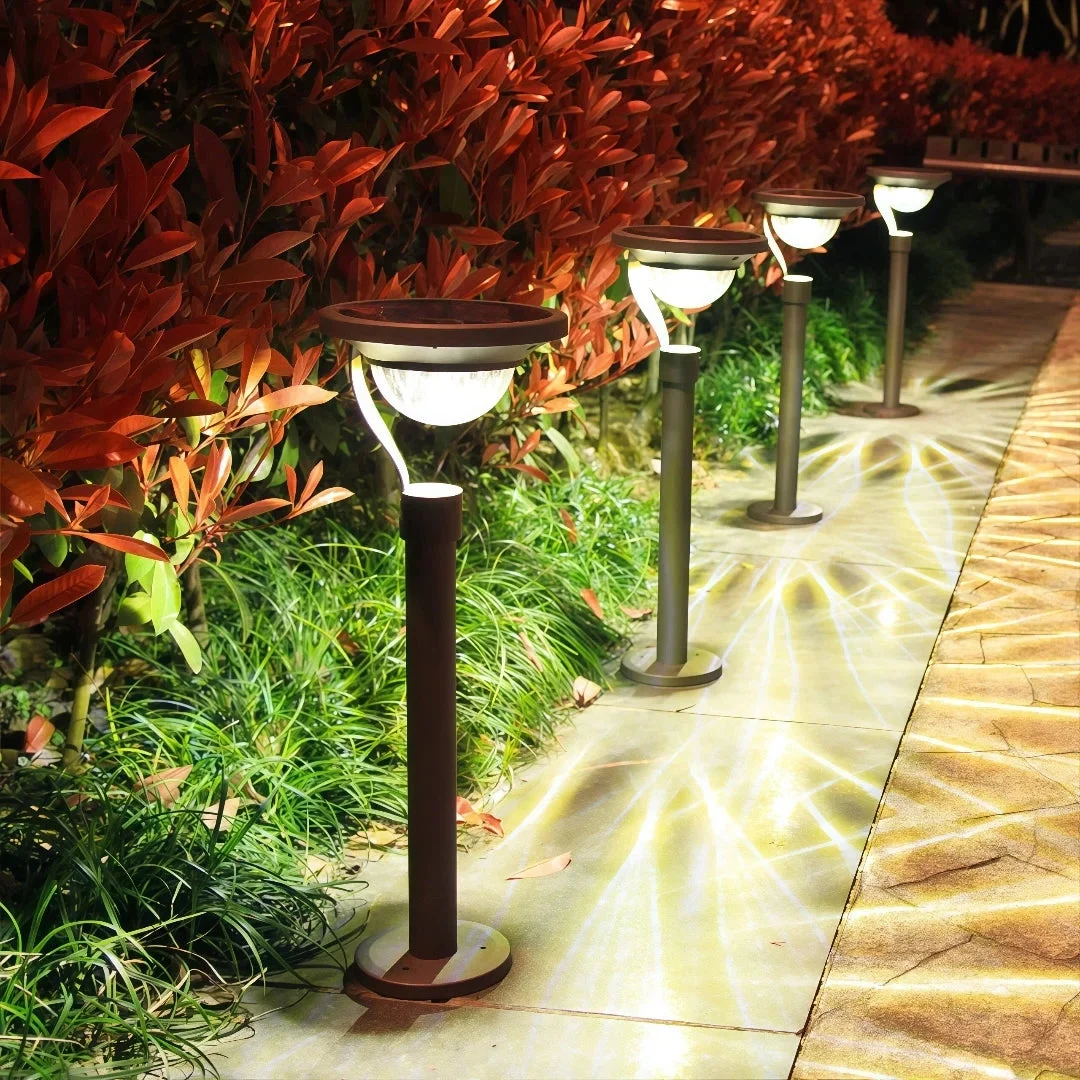 Lámpara de estaca para jardín solar LED IP65 de metal