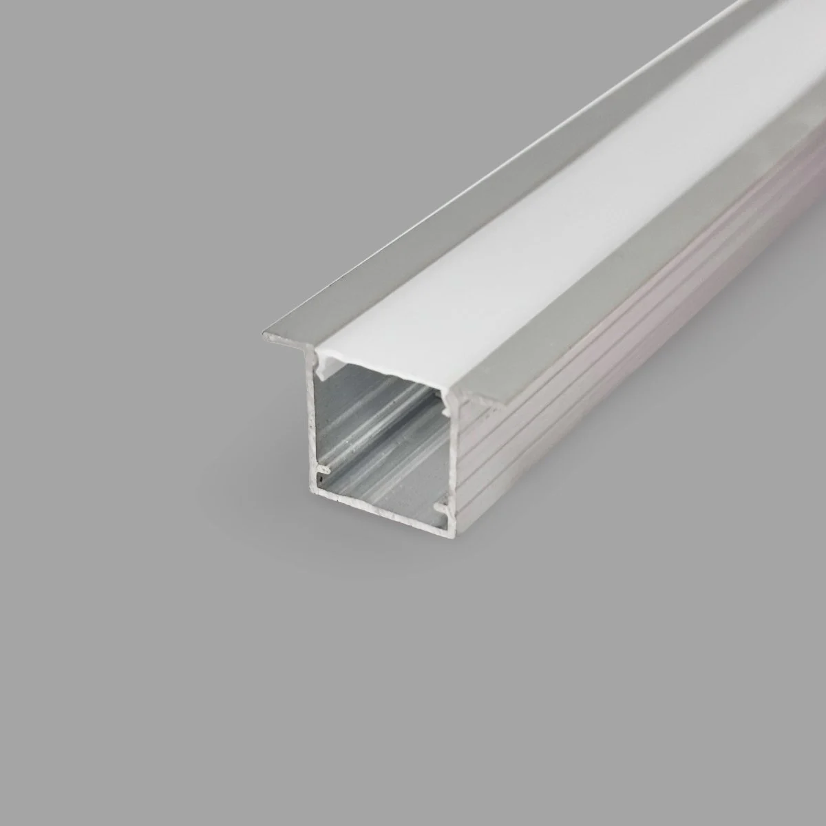 Perfil tira LED empotrable con difusor - 22,5x14,5mm - Tira LED ≤10mm - 2 metros - 0.7mm