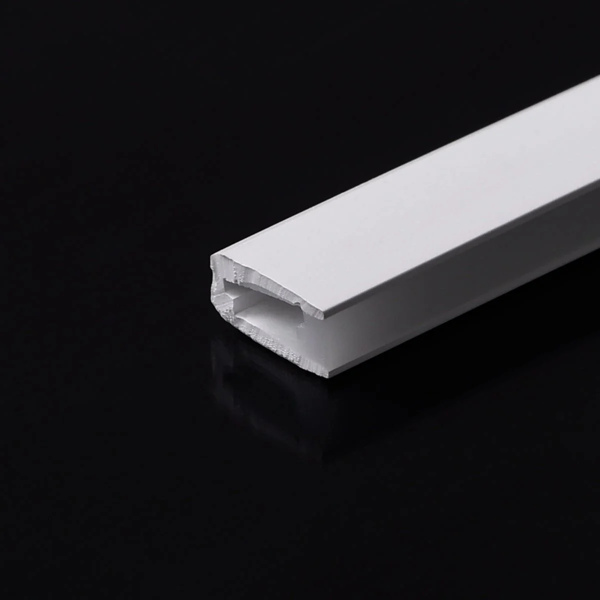Funda de silicona flexible blanca - Tira LED a neón - 4x8 mm - Curvatura horizontal - Superficie