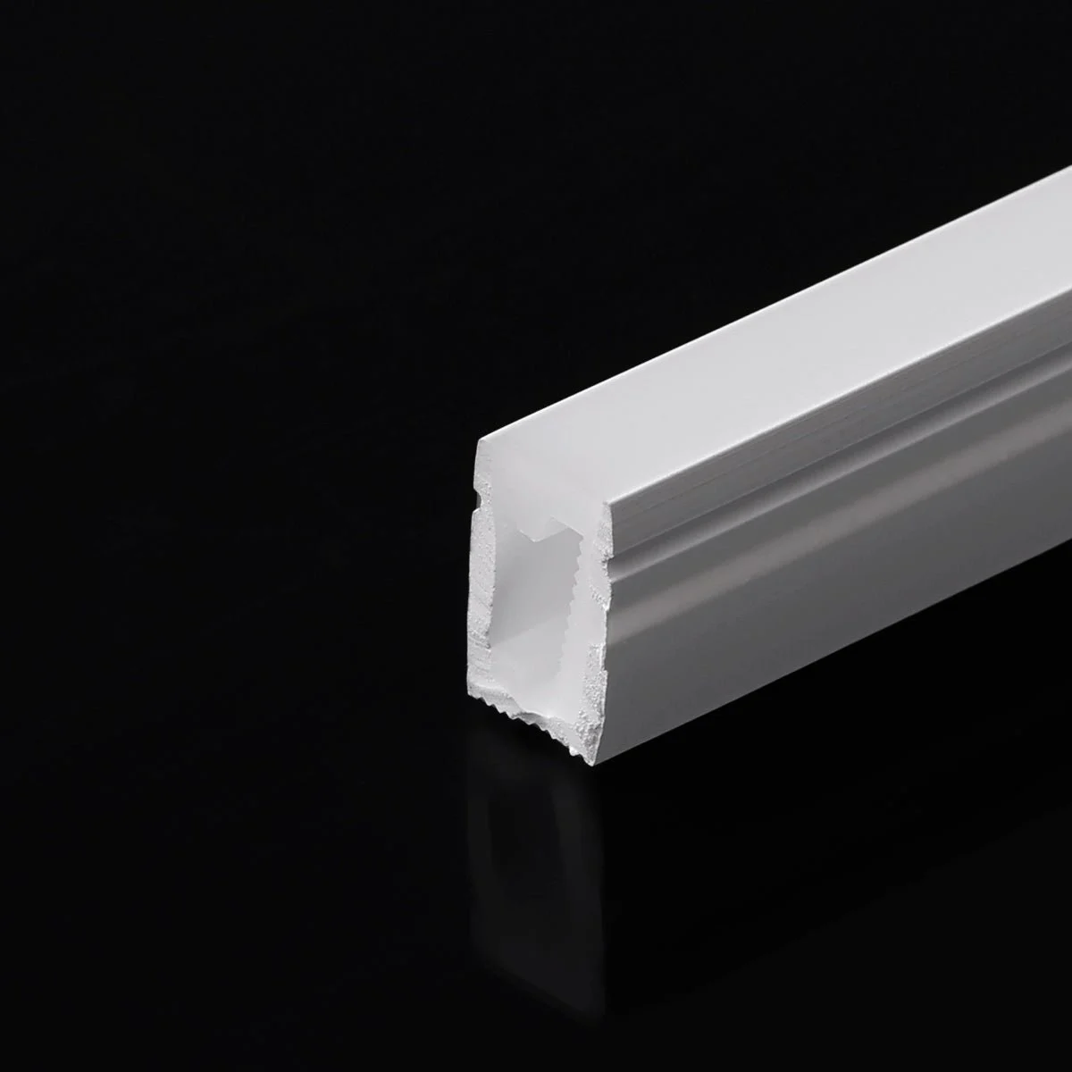 Funda de silicona flexible blanca - Tira LED a neón - 6x10 mm - Curvatura horizontal - Superficie