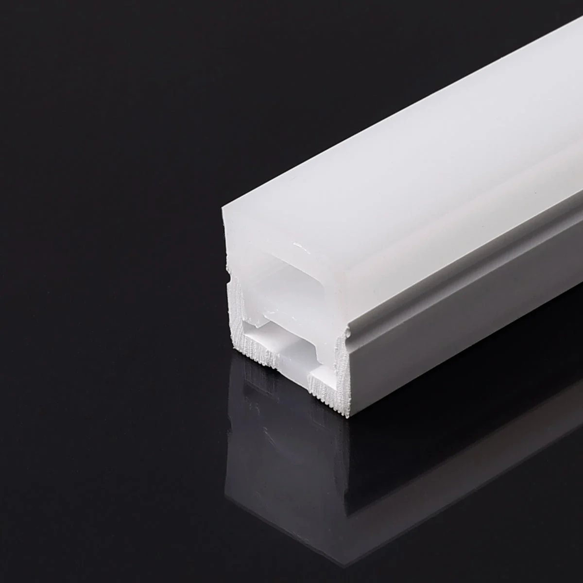 Funda de silicona flexible blanca - Tira LED a neón - 16x16 mm - 3 lados - Superficie