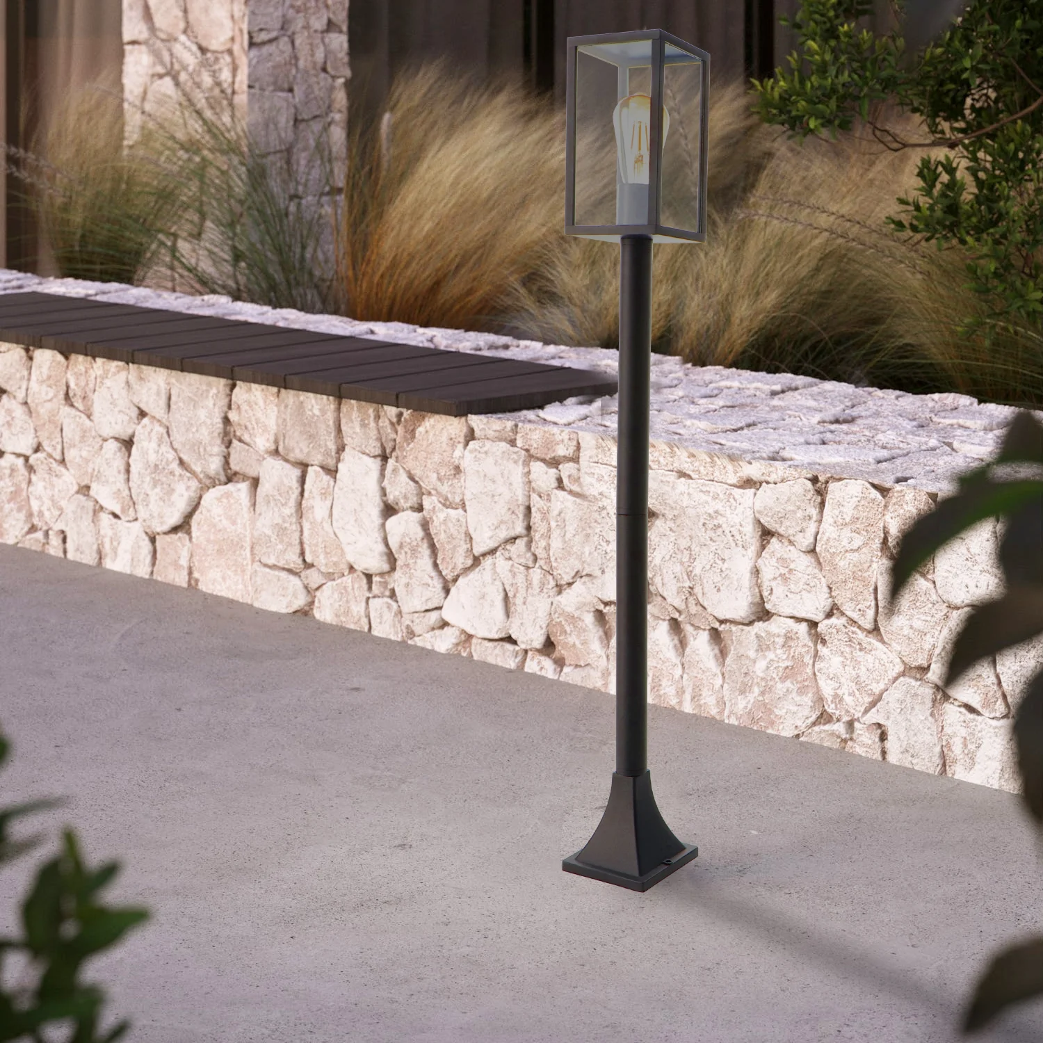 Baliza Floor Ducte Negra IP44 1XE27
