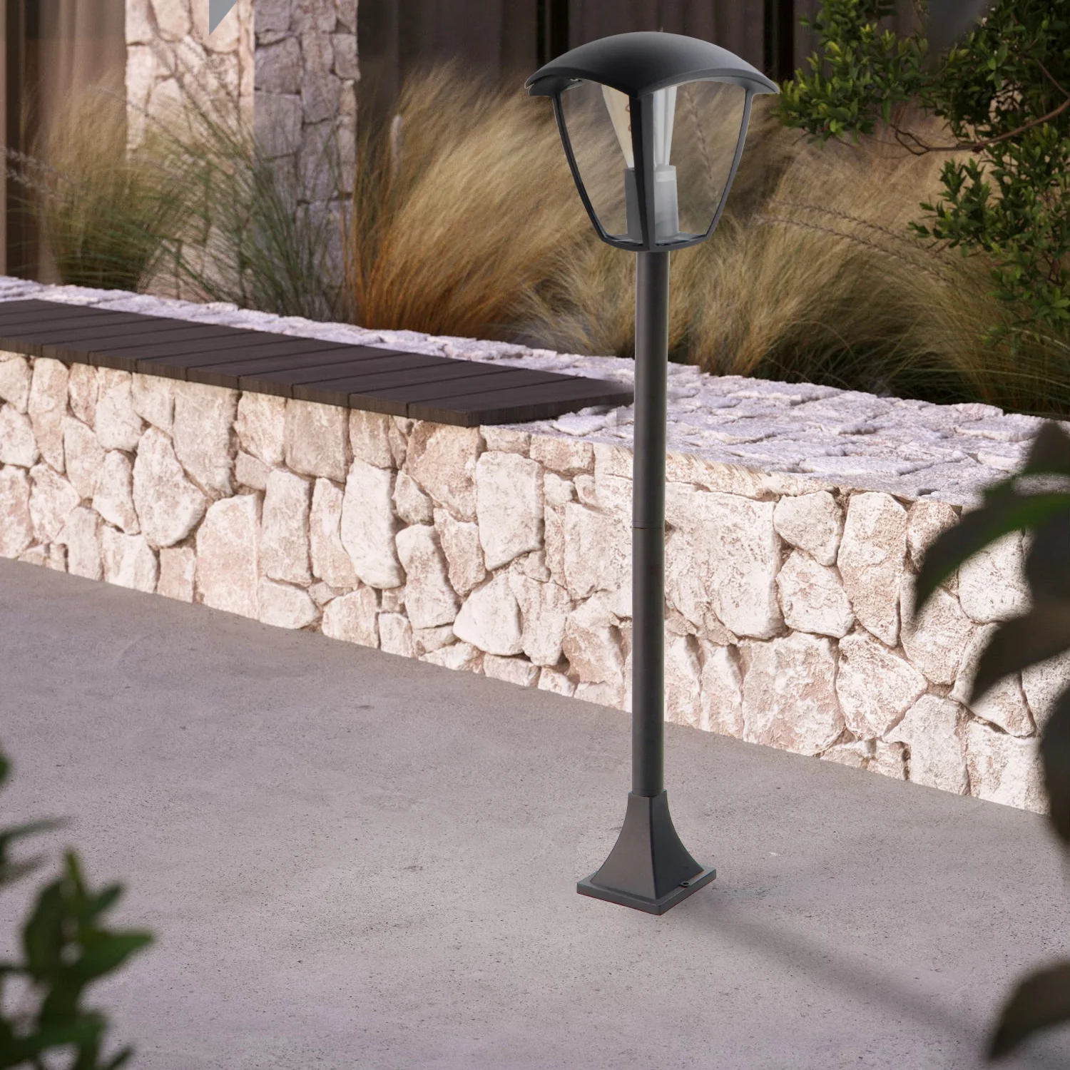 Baliza Ronse Plus Negra IP44 1XE27