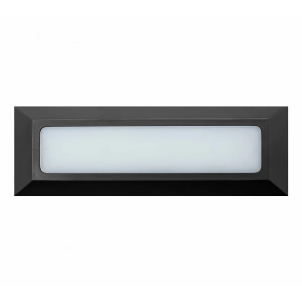 Baliza de Superficie Led Wall Long Rectangular Negro 3.8W IP65