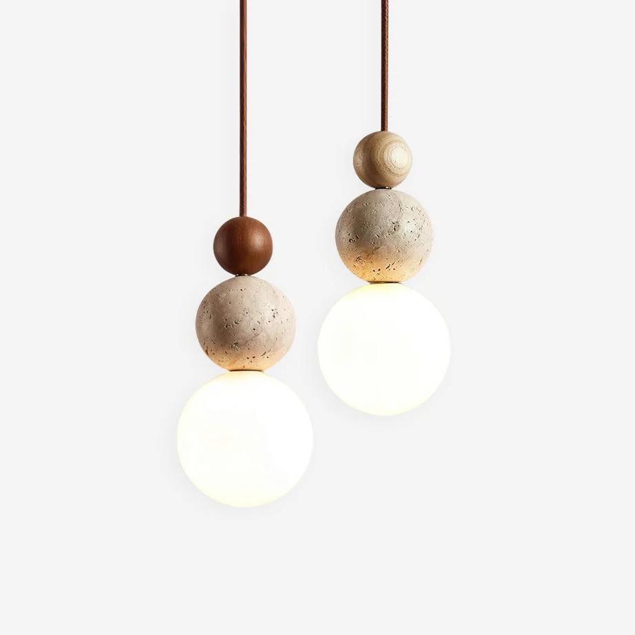 Ball Lámpara Colgante Moderna Travertino