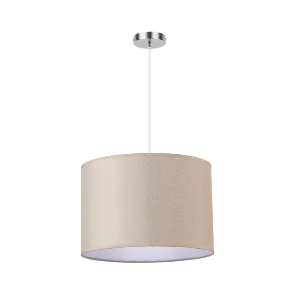 Lámpara Colgante Beige / Cromo Cromo Beige  1xE27