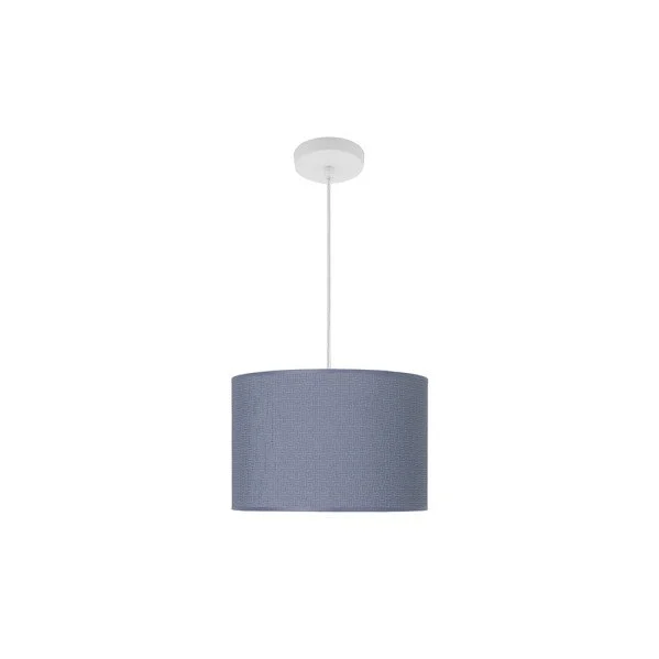 Lámpara Colgante Blanco / Azul Blanco Azul Metal / Textil 1xE27