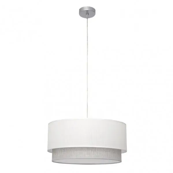 Lámpara Colgante Blanco / Gris Cromo Blanco / Gris  3xE27