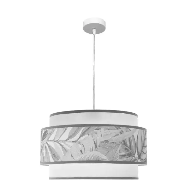 Lámpara Colgante Blanco / Gris Blanco Blanco / Gris Metal / Textil 3xE27