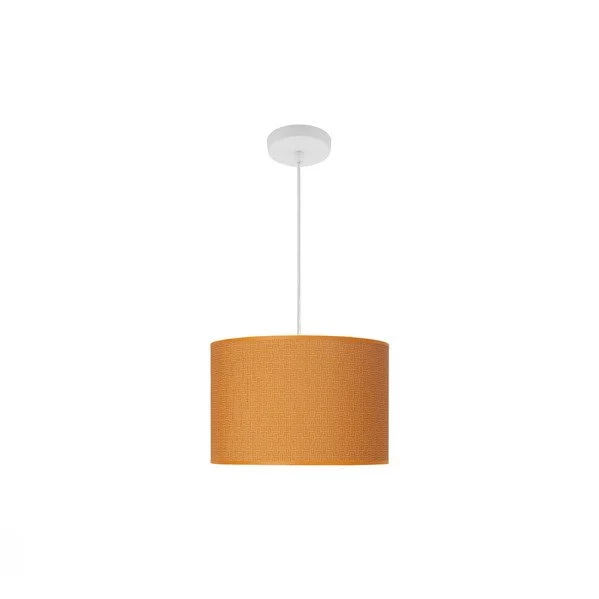 Lámpara Colgante Blanco / Naranja Blanco Naranja Metal / Textil 1xE27