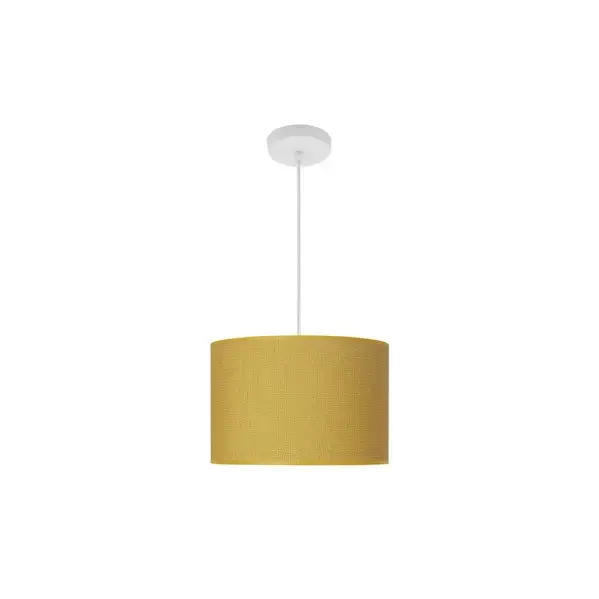 Lámpara Colgante Blanco/Amarillo Blanco Amarillo Metal / Textil 1xE27