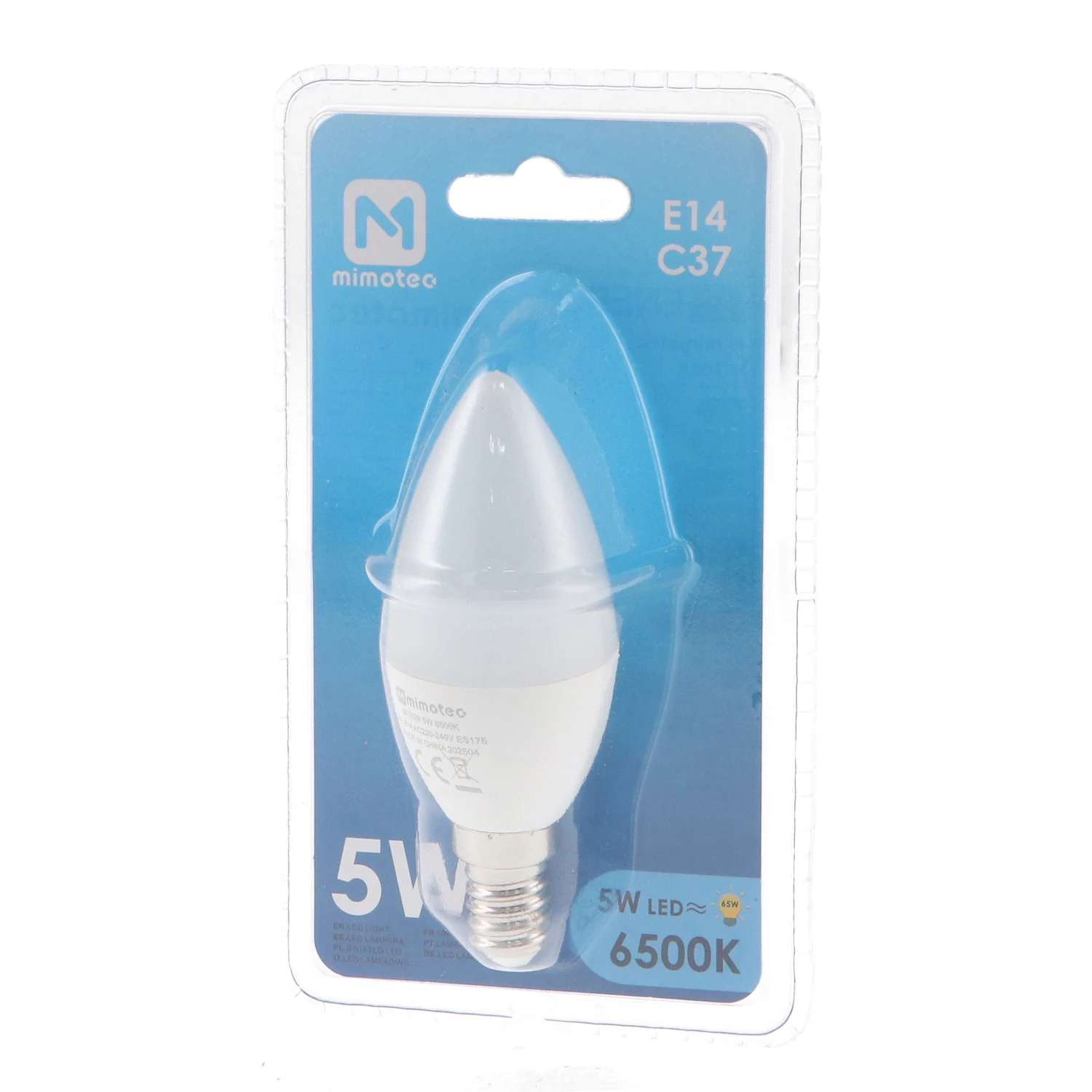 Bombilla LED C37 E14 5W IP20