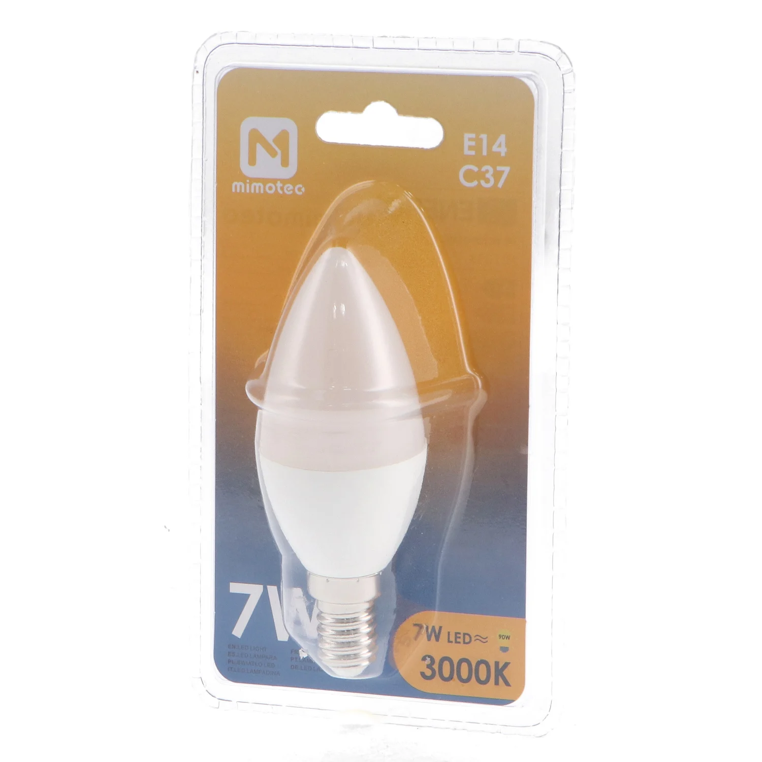 Bombilla LED C37 E14 7W IP20