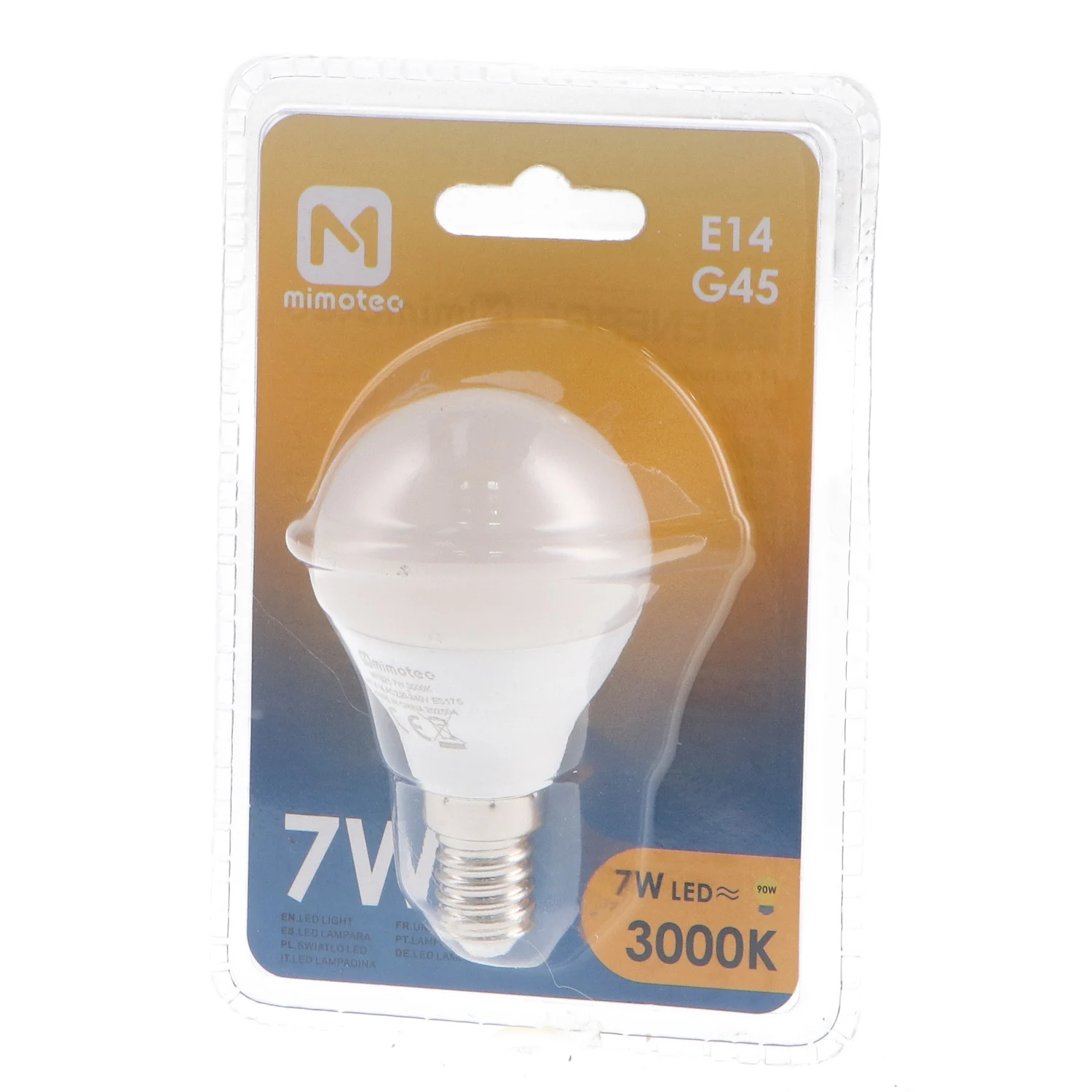 Bombilla LED E14 G45 7W IP20