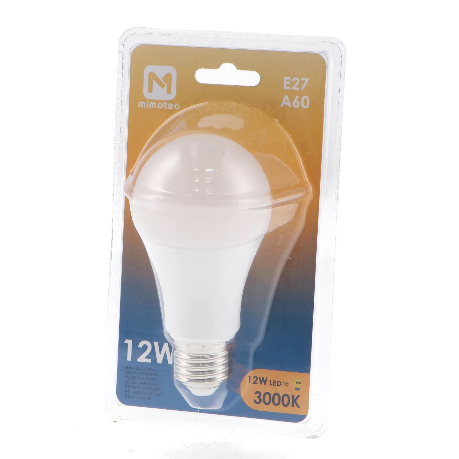 Bombilla LED E27 A60 12W IP20