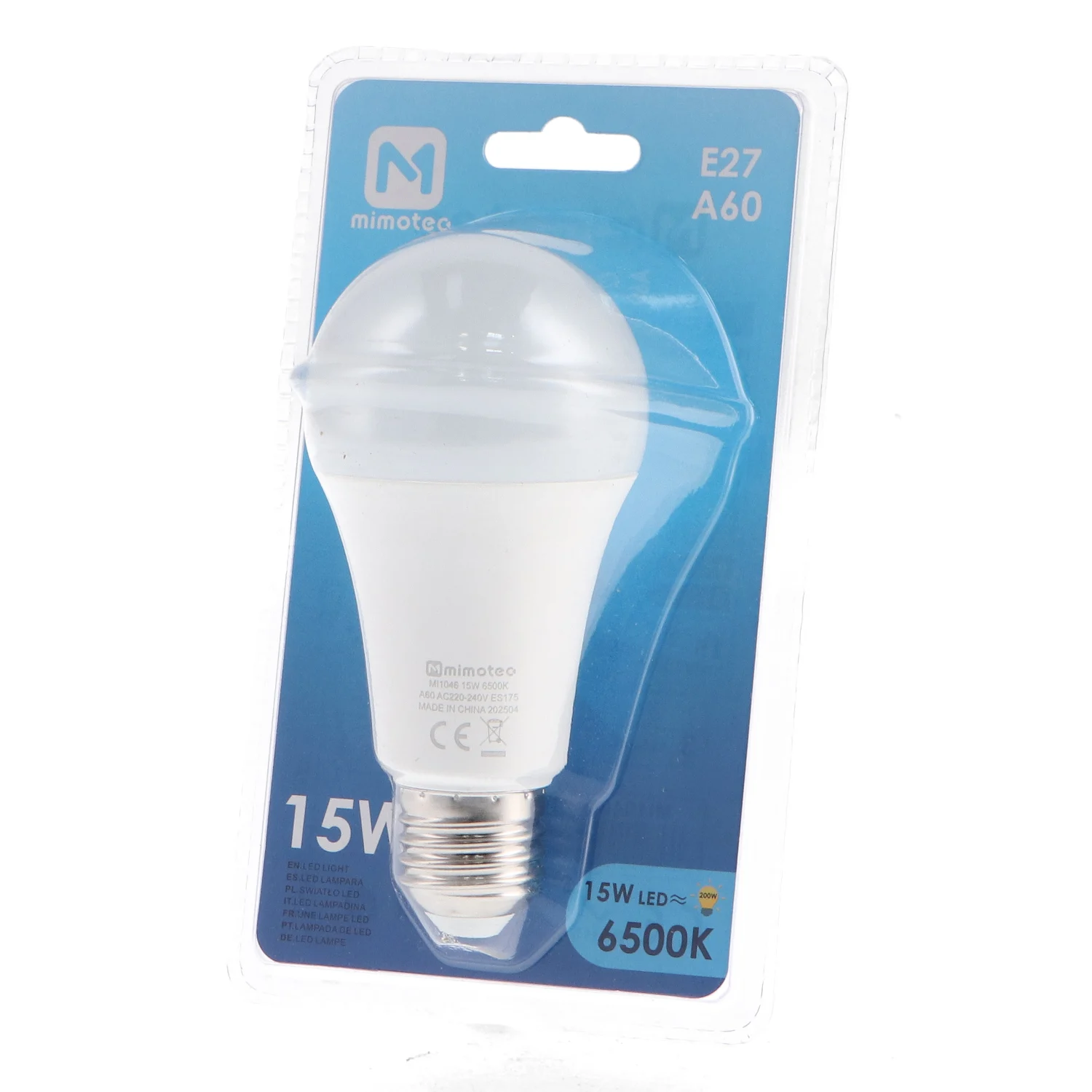 Bombilla LED E27 A60 15W IP20