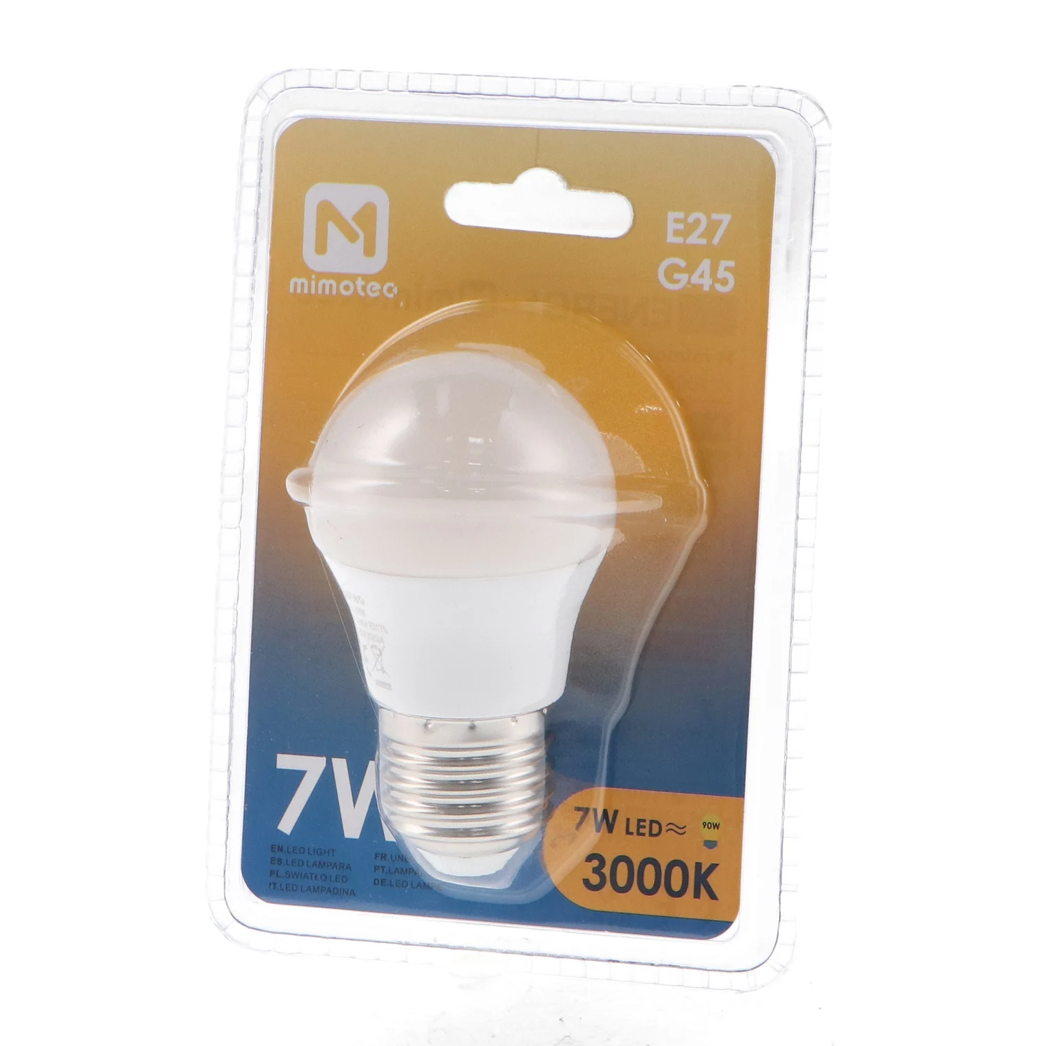 Bombilla LED E27 G45 7W IP20