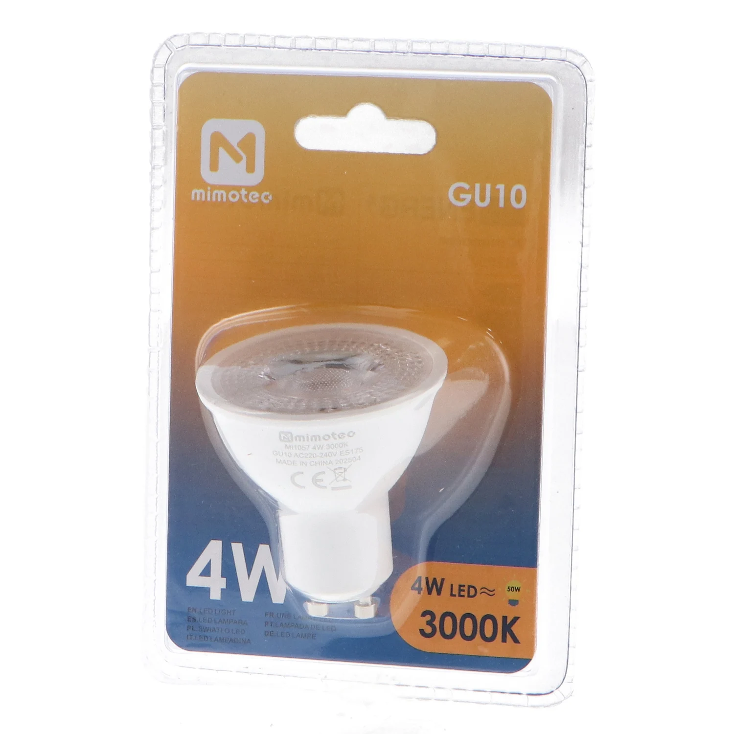Bombilla LED GU10 4W 38º IP20