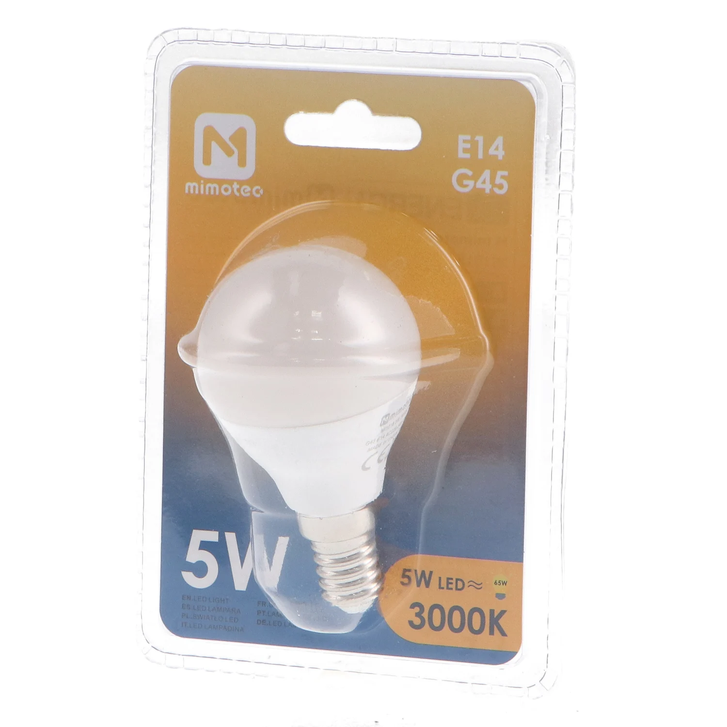Bombilla LED E14 G45 5W IP20
