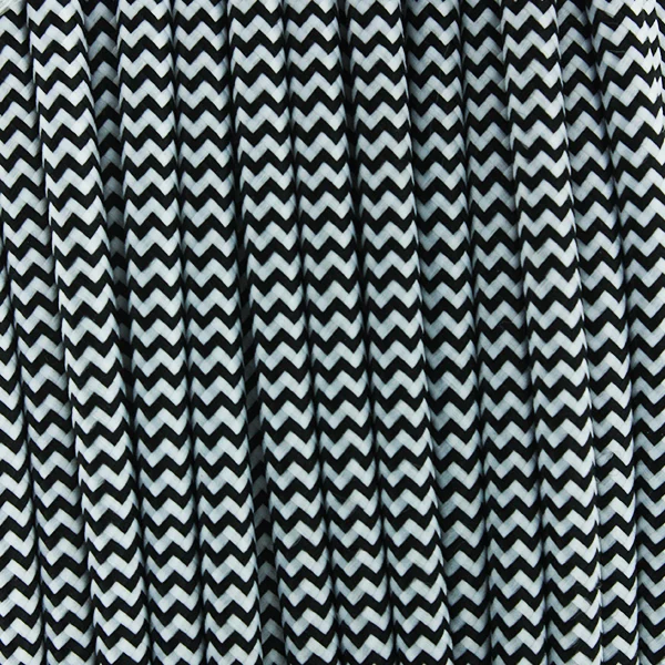 Cable Textil Negro/Blanco (25 Metros)